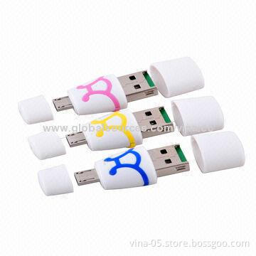 OTG Card Readers for Smartphones, Support Micro USB Interface